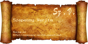 Szepessy Verita névjegykártya